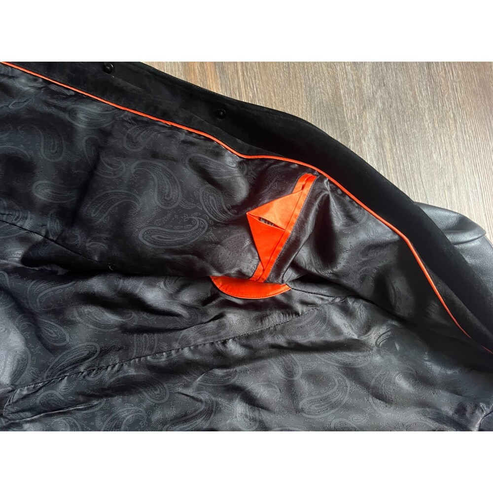 Vintage 4/2008 Lined Sample Sean John Soft Leather Blazer with Suede Lapel - Picture 11 of 16